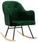 vidaXL Schaukelstuhl Schwingsessel Relaxstuhl Schwingstuhl Stuhl Polsterstuhl Wippstuhl Schaukelsessel Sessel Relaxsessel Dunkelgrün Samt