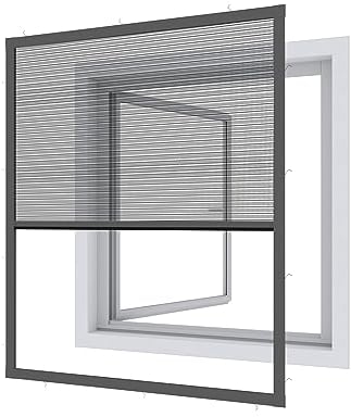 Wip Fliegengitterfenster mit Rahmen + Plissee, zum Einhängen