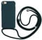 2ndSpring Coque avec Collier Compatible avec iPhone 7/8/iPhone SE 2020/iPhone SE 3 2022,Tour de Cou Lanière en Corde Pendentif Housse,Silicone Souple Vert foncé