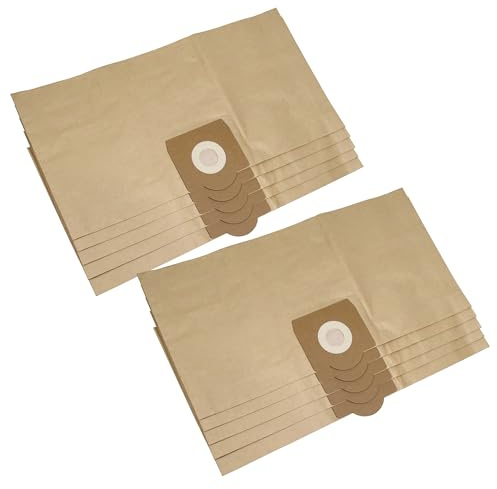 vhbw 10x Staubsaugerbeutel kompatibel mit Kärcher A 2001 | K 2001, K 3011, NT 2001, NT 211, NT 3011 Staubsauger - Papier, 56cm x 28,35cm, sandfarben