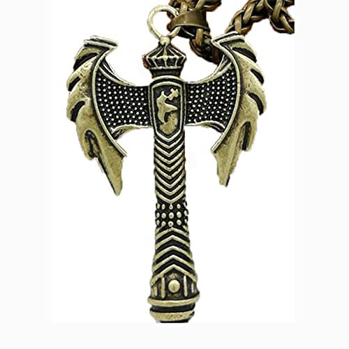New Viking Double Headed Axe Men's Pendant Necklace Retro Battle Fashion Necklace Friendship Jewelry Gift