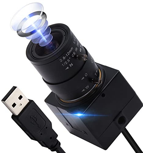 ALPCAM 4K Webcam,Ultra HD 2160P USB Camera 10X Manual Optical Zoom Camera with Sony IMX415 Sensor,2.8-12mm Varifocal Lens Web Camer,Plug and Play USB Web Camera for Video Calling/Zoom/Skype/Laptop PC