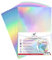 Holografischer Karton, A4, silberfarben, Regenbogen-Karton, metallisch, holografisches Papier, dick, 210 g/m², glänzende Regenbogen-Blätter, Folie, Aktivität, Basteln, Scrapbooking, Karton mit