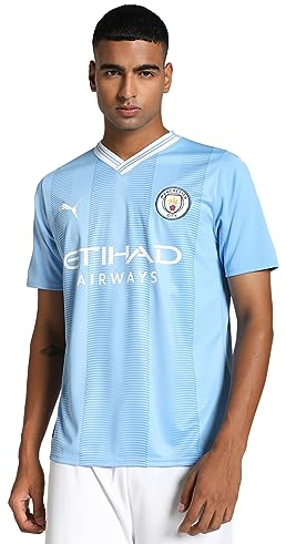 PUMA PUMA MCFC 770438-01 Home Jersey Replica T-Shirt Unisex Blue Größe S