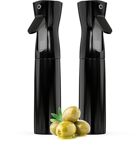 Pulverizador Aceite. Spray Aceite Cocina 2 uds 300 ml Dispensador de Aceitera Spray en Botella Dosificador de Aceite Oliva Vaporizador de Aceite y Vinagre para Cocinar