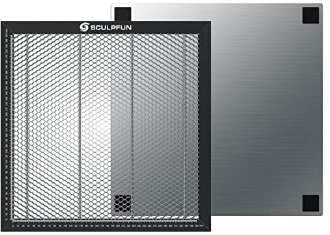 SCULPFUN Honeycomb Laser Bed for Laser Cutter Engraver Machine, 400x400x22mm Honeycomb Working Table, with Metal Desktop Protective Plate