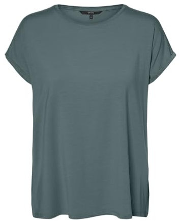 VERO MODA Women's Vmava Plain SS Top Gajrs Noos T-Shirt, North Atlantic, XS