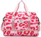 Vllcsla Sporttasche Damen Reisetasche 42.43L, Trainingstasche Damen für Kurze Reisen mit Schuhfach Nassfach, Wochenendtasche Groß Weekender Zebra-Aufdruck Leopard, Wasserdicht, Rosa, C