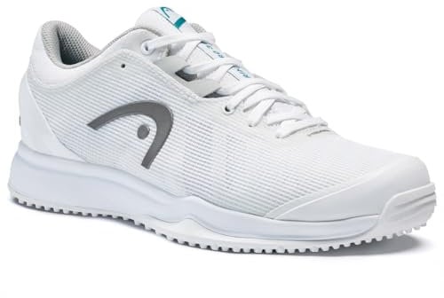 HEAD Men's Sprint Pro 3.0 Grass Tennis Shoes White/Grey, sz 7.5