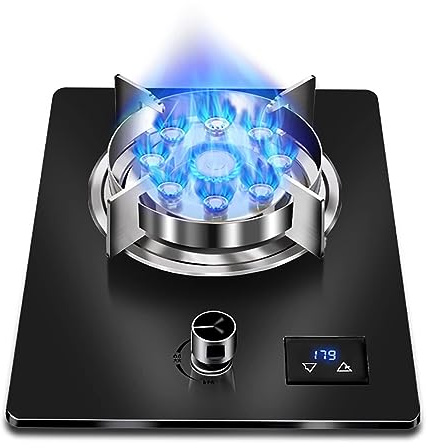 SaCLi gas hob glass gas hob7.2KW nine-chamber single-burner 33CM built-in cooker(Color:NG)