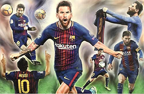 ANSNOW Lionel Messi Barcelona Fc Poster Holzpuzzle 1000 Teile Erwachsenenspielzeug Dekompressionsspiel