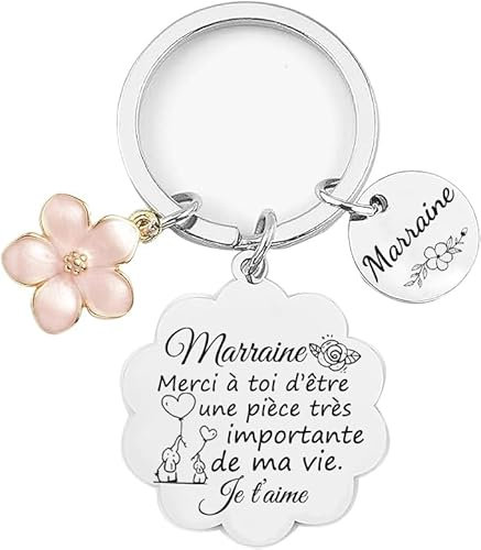 XQXQXZ Marraine Cadeaux tata cadeaux Porte Clef Cadeau Pour Marraine Cadeau Fetes Des Meres Cadeau Marraine tata veux tu etre ma marraine? (2)