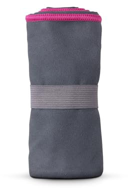 Mikrofaser Handtuch (40x80cm) für Sport, Sauna, Fitness - Reise Handtuch - kompakt, saugfähig, leicht & schnelltrocknend - ÖKO-Tex - mit Spanngummi