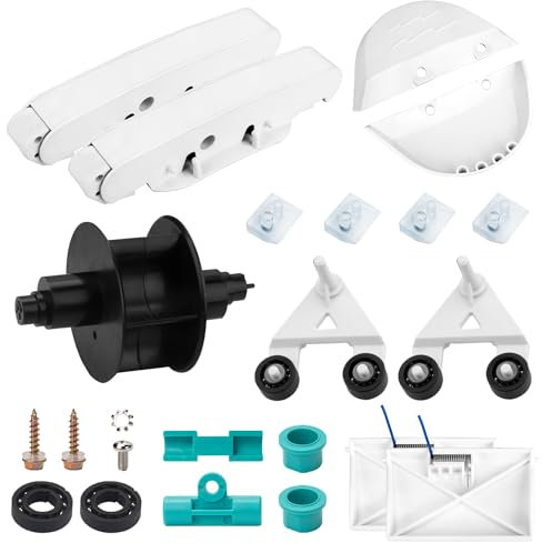 Limpiador de piscina con marco en A con columpios AXV417WHP, biseles delanteros y traseros AXV604WHP, solapas AXV434WHP, zapatos AXV414P para Hayward, Navigator, Arneson, Pool Vac Plus, Pool Vac Ultra