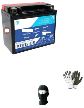 COMPATIBLE AVEC KYMCO Grand Dink 250 2001 A 2009 BATTERIE PIAGGIO PTX12-BS (ENTIÈREMENT SCELLÉE YUASA YTX12-BS) 12V/10A POUR MOTO PRÊT À UTILISER BRICOLAGE 150X87X130