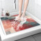 Duschmatte rutschfest 60x60 cm: Weich Komfort Badematte mit Ablauflöchern, PVC-Luffa Massage Antirutschmatte Dusche, Duscheinlage rutschfest für Senioren