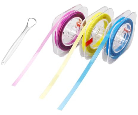 SNONESIY 3 Bände Zahn Schleifpapier,Zahnschleifpapier,Zahnschleifpapier für Zwischenräume,Dental Polierstreifen,Zähne Polieren, Zahnsteinentferner Mensch, Zahnband(4mm*6m)