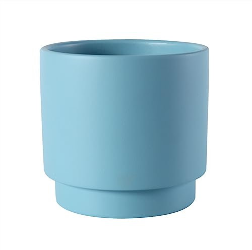 Blumentopf, Pflanztöpfe, zylindrische Blumentöpfe, Sukkulenten-Pflanztöpfe, Grünpflanzen, kleine Keramik-Pflanzgefäße, Zimmerpflanzen, Sukkulenten, Blumen (5 l)