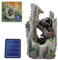 BTGGG Solar Water Feature Outdoor Solar Powered Garden Water Features Solar Water Fountain with Lights Waterfall Decoration for the Garden Outdoor - Tree Rockery Solar Fountain