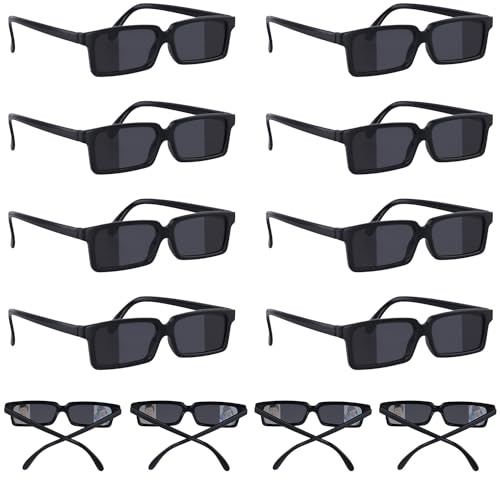 12 Paar Rückspiegel Sonnenbrille, Schwarz, Spionagebrille Kinder Brillen zum Blick Hinter Die Kulissen Partygeschenke für Escape Rooms mit Linsenspiegel für Jungen und Mädchen