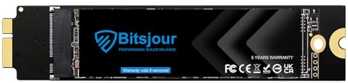 Bitsjour 256GB SATA SSD Replacement for 2010 2011 Apple MacBook Air 11 A1370 EMC 2393/2471, 13 A1369 EMC 2392/2469, 3D NAND TLC Internal Hard Drive Upgrade Storage and Speed, MacOS Preloaded