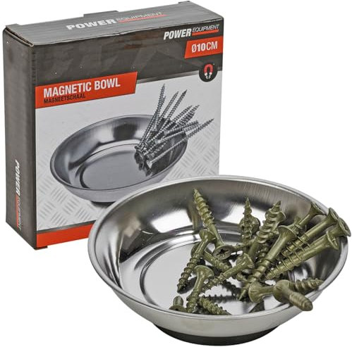 URBNLIVING Magnetische Schüssel für Kleinteile, 10 cm, Edelstahl-Organizer für Schrauben, Muttern, Bolzen und Bohrer, ideal für Werkstatt und Garage, unverzichtbar für DIY-Projekte und Profis (1)