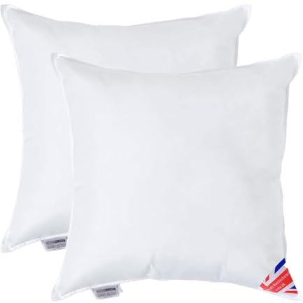 Homescapes Super-Mikrofaser Füllkissen 55x55 cm – 2er-Set Kissen wie Daunen, hypoallergene Kissenfüllung/Innenkissen für Dekokissen wie Sofakissen & Bettkissen oder kleine Kopfkissen