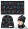 Mütze und Schlauchschal Kinder Set, Beanie Mütze & Loop Schal, 95% Baumwolle Mütze Schal Set Mädchen Jungen 2-8 Jahren, Schalmütze Warme Wintermütze Strickmützen für Winter Herbst Frühling