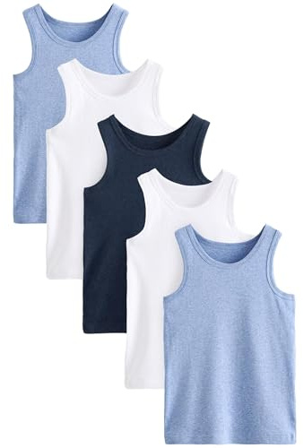 NEXT Jungen 5er-Pack Trägertops aus Biobaumwolle 86-176
