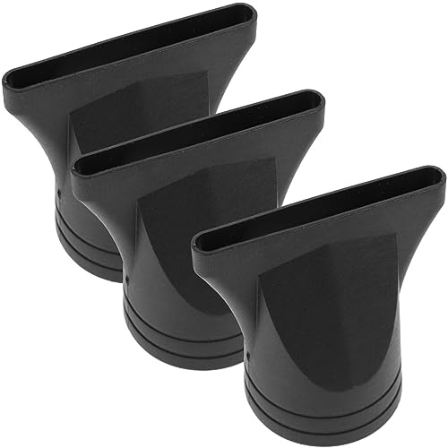 Homoyoyo Föhn Aufsatz Set of 3 Hair Dryer Diffuser Concentrator Nozzle Replacement Diffusor Aufsatz Föhn Black Replacement Plastic Nozzle for Hair Dryer Narrow Concentrator Attachment for Salon