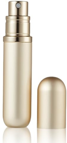 BRARIOS Parfümzerstäuber Nachfüllbar,leer Reise Parfüm Zerstäuber,5ml Mini Portable Sprühflasche,Taschenzerstäuber für Unterwegs (Y-Gold)