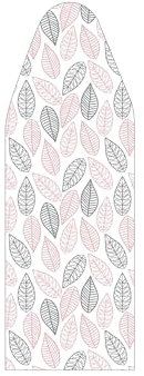 Ironing Board Cover Thick Elasticated Replacement Ironing Board Covers Heat Reflective Non Slip Padded Cover Easy-Fit Large Ironing Boards 135 x 45 for Home Use (Leaf Printed)