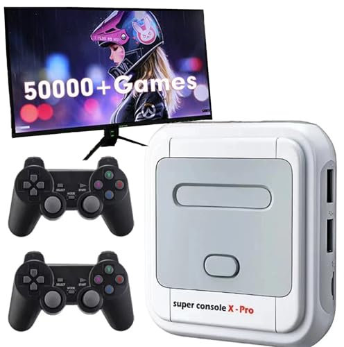 COVOZAMA Super Console X PRO Retro Video Game Console,Video Game Console Systems for 4K TV HD/AV Output,30,000+ Classic Games, 70+ Emulators for PS1/PSP/N64/DC &(256G Card)