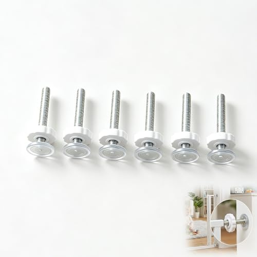 Stair Gate Pressure Fit Spares Set - 4 Pack M10 Safety Gates for Kids Spindle Bolts, 10cm Extra Long Extension Fittings for Safety Gates, No-Drill Threaded Spindle Rods for Pets and Kids