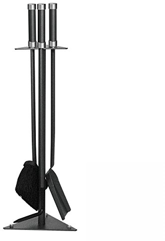 Lienbacher Kamingarnitur anthrazit beschichtet 3-eckig