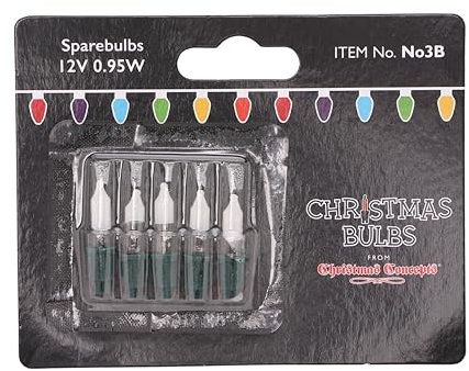 Christmas Concepts Pack of 5 Clear Push in fuse bulbs 12v (No 3b)