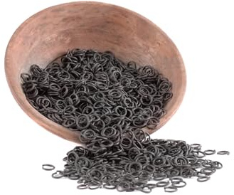 Battle-Merchant 1 kg Paket lose Kettenringe, unvernietet, ID 8 mm, brüniert | Mittelalter DIY Kettenrüstung, Rüstung, für Reenactment, LARP & Historische Darstellungen