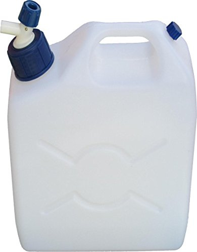 Strider Jerrican with Tap Water Transportation Container - White, 25 Litres
