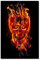 Paul Sinus Art 120x60cm - WANDBILD Feuer Flammen Totenkopf Rauch - Leinwandbild auf Keilrahmen modern stilvoll - Bilder und Dekoration