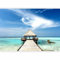 murando - Papier peint panoramique paysage 350x256 cm - Revêtement mural décoration pour chambre salon cuisine - Design unique et moderne - Vert marron bleu blanc - Paysage mer ciel c-A-0067-a-a