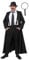 Adults Private Eye Detective Fancy Dress Costume - Long Black Coat, Tie, Braces, Fedora and Fake Cigarette - Standard