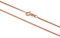 in Rotgold getauchtes Sterlingsilber 1 mm Panzerkette 45,7 cm (18 Inches)