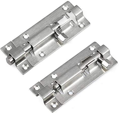 Trixes Lot de 2 verrous coulissants pour porte de salle de bain 75 mm
