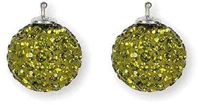 HEIDE HEINZENDORFF Einhängerpaar Pavekugel, 16 mm, Peridot,