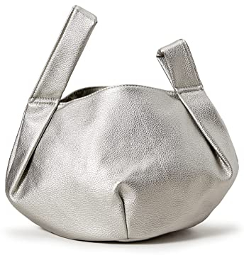 The Drop Women's Avalon Small Tote Bag, Metallic Silver, One Size