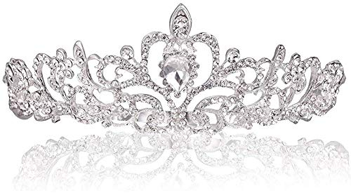REYOK Hochzeit Tiara Kristallkrone mit Kamm Kristall Braut Tiaras Stirnband für Bridal Crown Hochzeit Proms Festzüge Prinzessin Parties Geburtstag