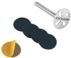 STALEKS Pododisc 10 mm pedicura + 5 recambios lima 180 grit Uso Profesional Domestico Acero Inoxidable (PDset-10)