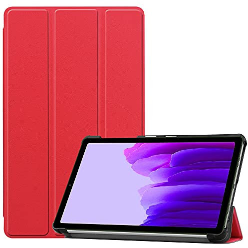 Kepuch Custer Coque pour Samsung Galaxy Tab A7 Lite 8.7 T220 T225,PU-Cuir Étui Housse pour Samsung Galaxy Tab A7 Lite 8.7 T220 T225 - Rouge