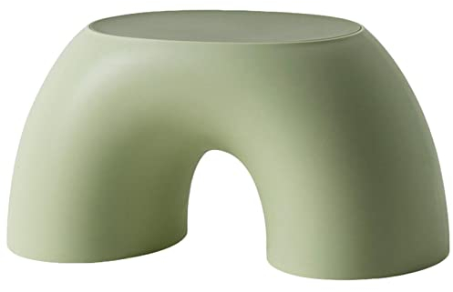 Colcolo Tragbarer Kleiner Hocker Leichter Tritthocker Indoor e Outdoor Mobility Step für Senioren und Kleinkinder, strapazierfähige gewölbte Kunststoffstühle, Grün