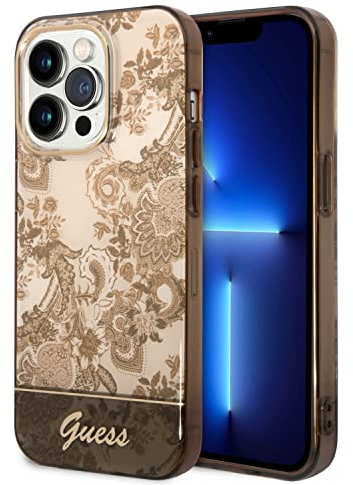 Guess GUHCP14XHGPLHC hülle für iPhone 14 Pro Max 6,7 Ochre hardcase Porcelain Collection